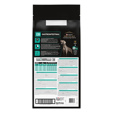 Achterzijde van de verpakking PRO PLAN® VETERINARY DIETS Canine EN Gastrointestinal