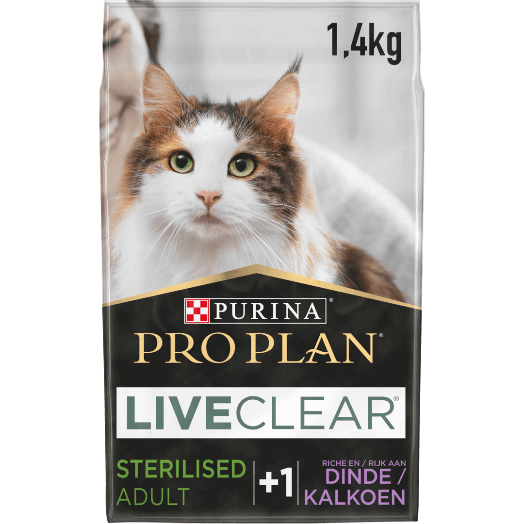 Purina Pro Plan Liveclear Adulte Stérilisé - Croquettes Chat Réductrices D'Allergènes