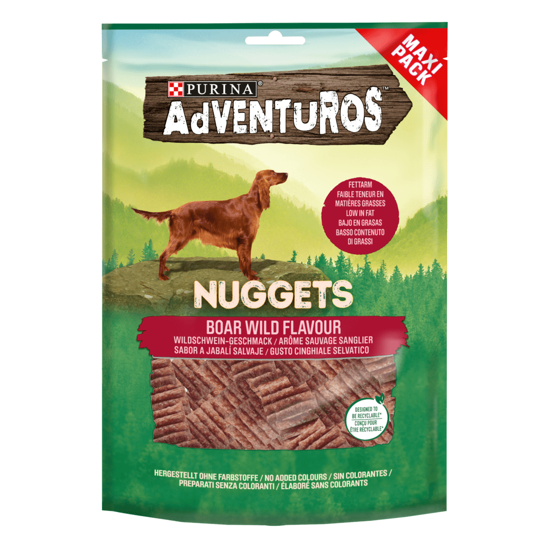 PURINA ADVENTUROS Snack voor volwassen honden High Meat Filets rijk aan rundvlees 7 verpakkingen à 70 g