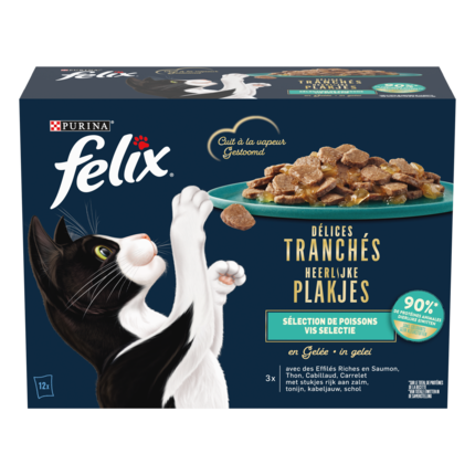 FELIX® Délices Tranchés pour chat Sélection de Poissons