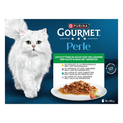 GOURMET™ PERLE Les Filettines avec des Légumes en Sauce - Sachets pour chat