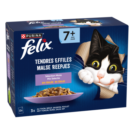 FELIX® TENDRES EFFILÉS Sénior Sélection Mixte en Gelée