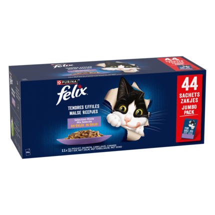 FELIX® MALSE REEPJES Selectie met Vlees en Vis in Gelei