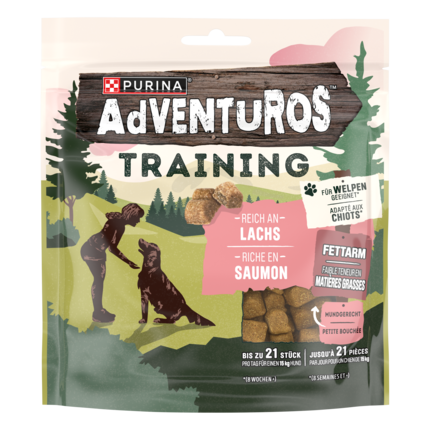 Snack Adventuros Training Saumon packaging devant