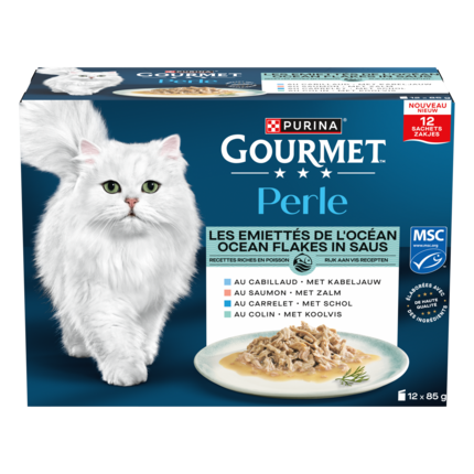 GOURMET™ Perle Les Emiettés de L'Océan en Sauce - Sachets pour chat