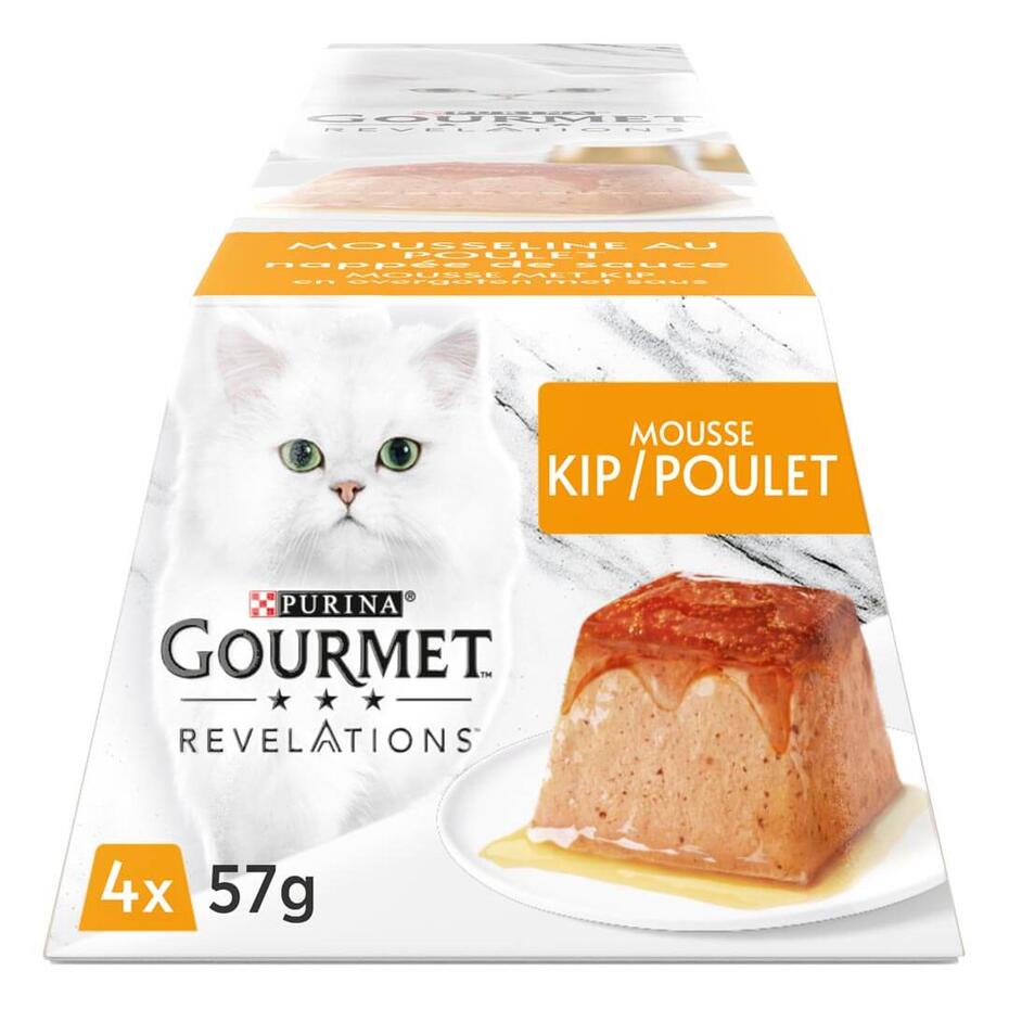Emballage PURINA GOURMET™ REVELATIONS™ Mousseline au Poulet nappée de sauce