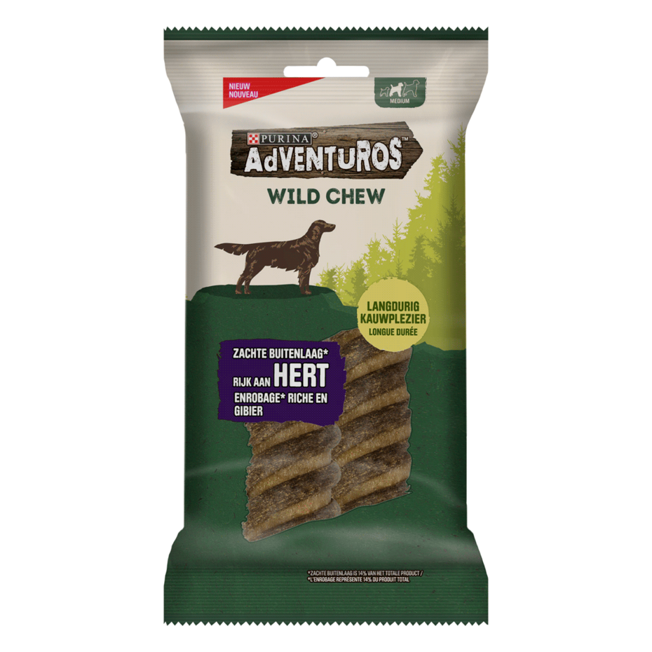 Emballage AdVENTuROS™ Riche en Gibier avec Céréale Ancienne et Super-aliments Bâtonnet à macher pour chien de moyenne taille