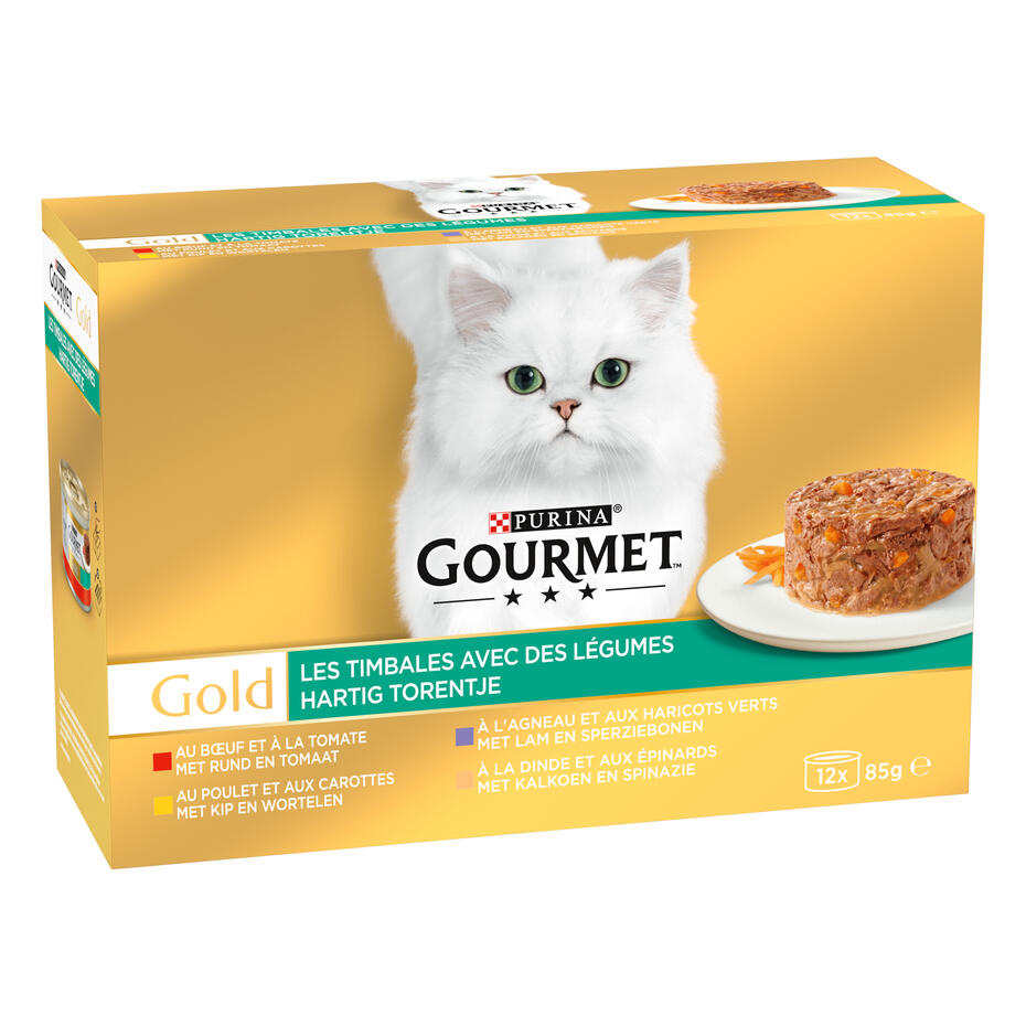 Emballage GOURMET™ Gold Les Timbales avec des Légumes