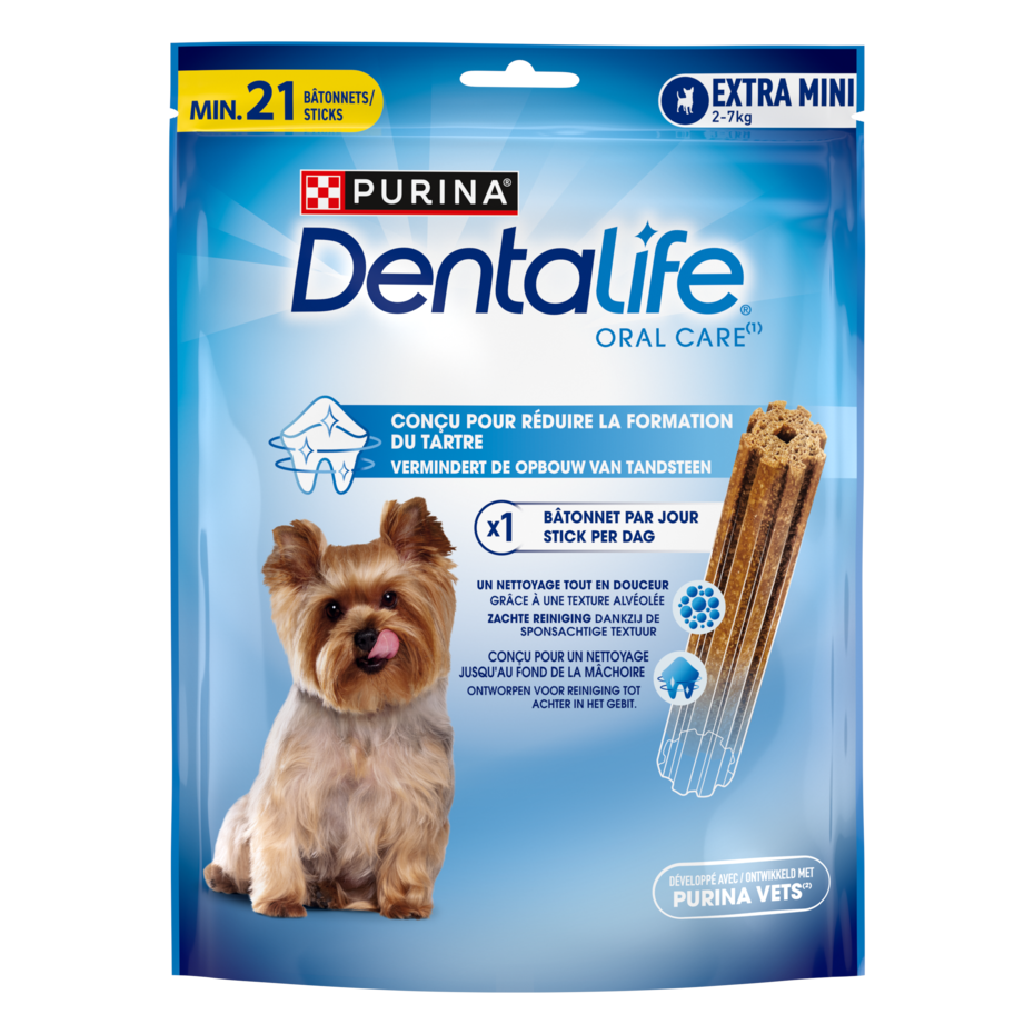 Emballage Dentalife® Bâtonnets à mâcher pour chien de très petite taille entre 2 et 7kg
