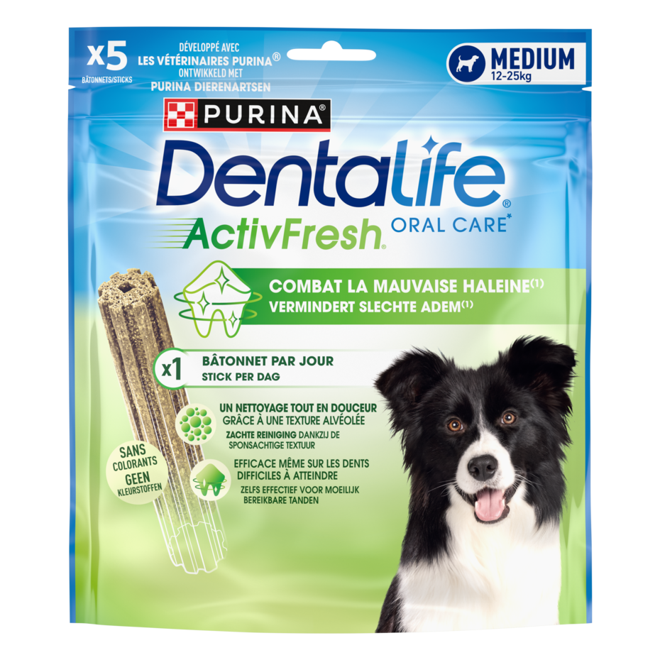 Dentalife® ActivFresh® Moyen Chien (12-25kg) - Bâtonnets à mâcher