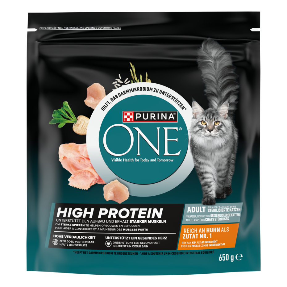 PURINA ONE® High Protein Riche en Poulet - Croquettes Chat