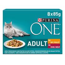 Emballage  Purina ONE® Adult Sachets fraîcheur chat adulte au poulet ou au bœuf