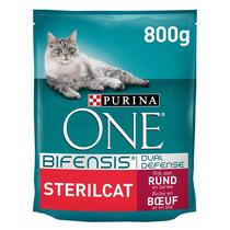 Emballage Purina ONE® Sterilcat Croquettes pour chat stérilisé au bœuf et blé