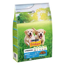 Sac de croquettes FRISKIES® JUNIOR Croquettes pour chiot au Poulet, Légumes et avec du Lait