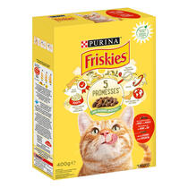 Verpakking FRISKIES® ADULT Kattenvoer met rund, kip en groenten Pack 400g