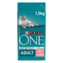 Emballage Purina ONE® Adult Nourriture pour chat adulte au saumon et céréales complètes