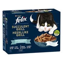 Emballage PURINA® FELIX® SUCCULENT GRILL Sélection de Poissons Aliment humide pour chat 