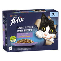 Emballage PURINA® FELIX® TENDRES EFFILES Sélection Mixte en Gelée Nourriture pour chat senior