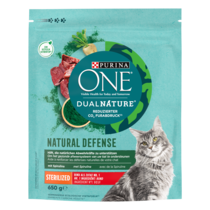 Purina ONE® Dual Nature met Spirulina Rijk aan Rund voor gesteriliseerd katten