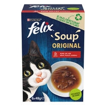 Verpakking PURINA® FELIX® SOUP Farm kattensoep met vlees en gevogelte