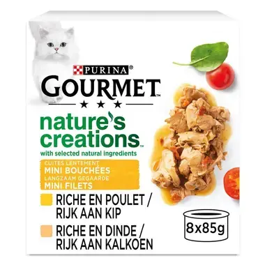 Verpakking GOURMET® NATURE'S CREATIONS™ MINI FILETS GEVOGELTE