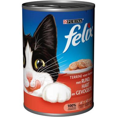 Emballage PURINA® FELIX® TERRINE pour chat Bœuf Gibier et Volaille