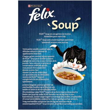 Achterkant Verpakking PURINA® FELIX® SOUP kattensoep met vis
