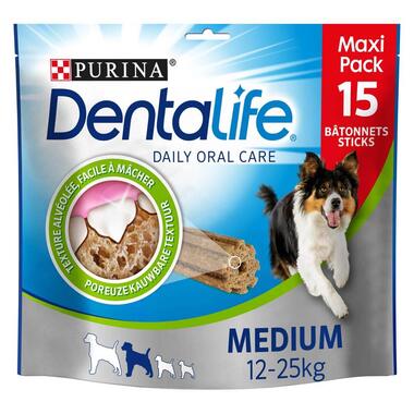 Verpakking Dentalife® kauwsticks voor middelgrote honden tussen 12 en 25 kg
