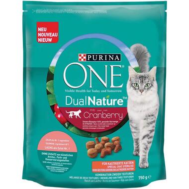Verpakking Purina ONE® DualNature™ met Cranberry voor gesteriliseerde katten