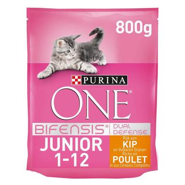 Verpakking Purina ONE® Junior kitteneten met de heerlijke smaak van kip