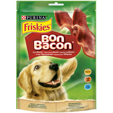 Verpakking Friskies® Bon Bacon hondensnacks met baconsmaak