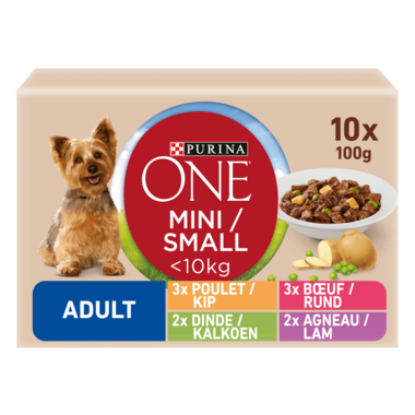 Natte hondenvoeding PURINA ONE® Mini/Small <10kg Adult
