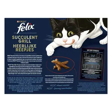 Dos d'Emballage PURINA® FELIX® SUCCULENT GRILL Sélection de la Campagne Nourriture humide pour chat