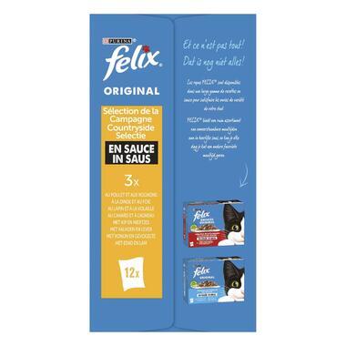 Dos d' Emballage PURINA® FELIX®  SELECTION  de la Campagne en Sauce Sachets pour chat