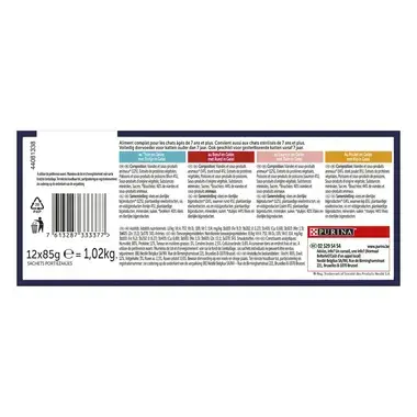 Composition, Constituants analytiques, Additifs de PURINA® FELIX® TENDRES EFFILES Sélection Mixte en Gelée Nourriture pour chat senior