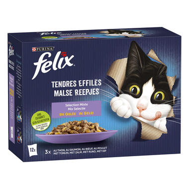 FELIX® CAT Malse Reepjes Mix Selectie in Gelei