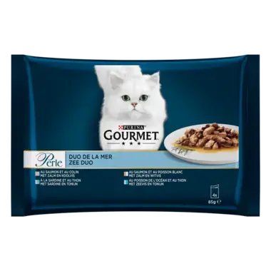 Verpakking GOURMET® KAT DUO SMAKEN VAN VIS MINI FILETS IN SAUS