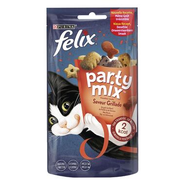 Verpakking PURINA® FELIX® PARTY MIX Snacks Mixed Grill met rund, kip en zalm
