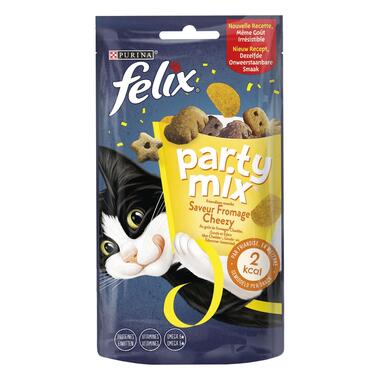 Verpakking PURINA® FELIX® PARTY MIX  kattensnoepjes met kaas