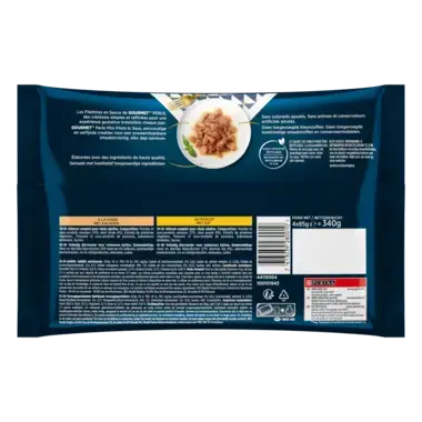 Achterkant Verpakking GOURMET® MON PETIT ADULT KAT VLEES