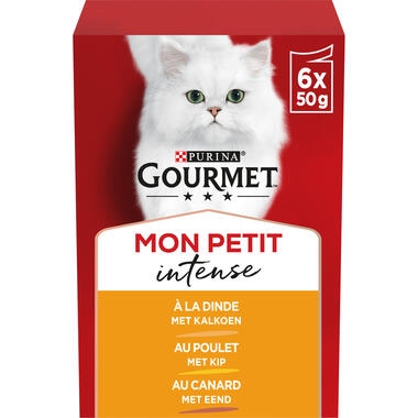 GOURMET™ Mon Petit Intense Gevogelte Variëteit (Kalkoen, Eend en Kip) Kat Natte Voeding
