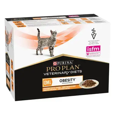 PRO PLAN® VETERINARY DIETS Feline OM St/Ox Obesity Management - Poulet en sauce