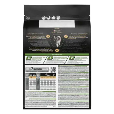 Dos de l'emballage PRO PLAN® Medium Puppy Riche en Poulet