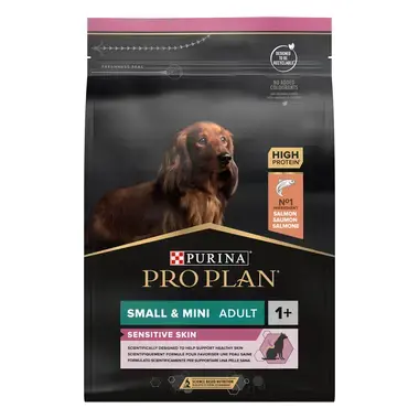 Emballage PRO PLAN® Small & Mini Adult Sensitive Skin Riche en Saumon