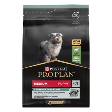 Verpakking PRO PLAN® Medium Puppy Sensitive Digestion Rijk aan Lam