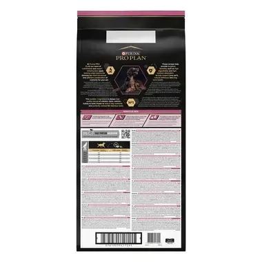 Dos de l'emballage PRO PLAN® Large Athletic Adult Sensitive Skin Riche en Saumon