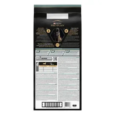 Dos de l'emballage PRO PLAN® Large Robust Adult Sensitive Digestion Riche en Agneau