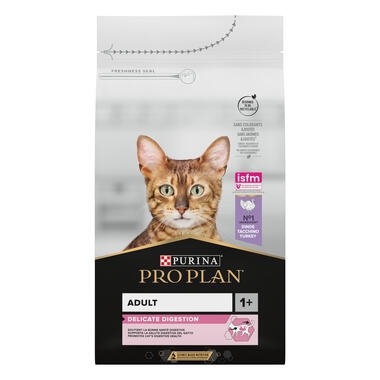 Emballage PRO PLAN® DELICATE DIGESTION Adult Cat Riche en Dinde