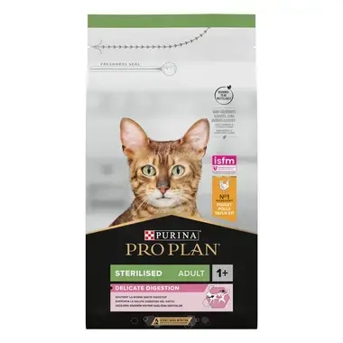PRO PLAN® DELICATE DIGESTION Sterilised Adult Cat Rijk aan Kip