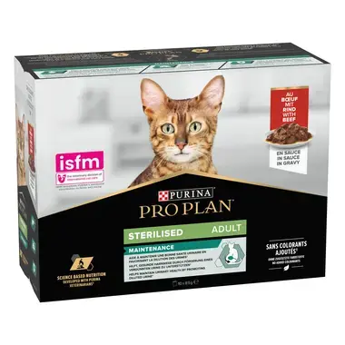PRO PLAN® Cat Sterilised Adult en Sauce Au Bœuf